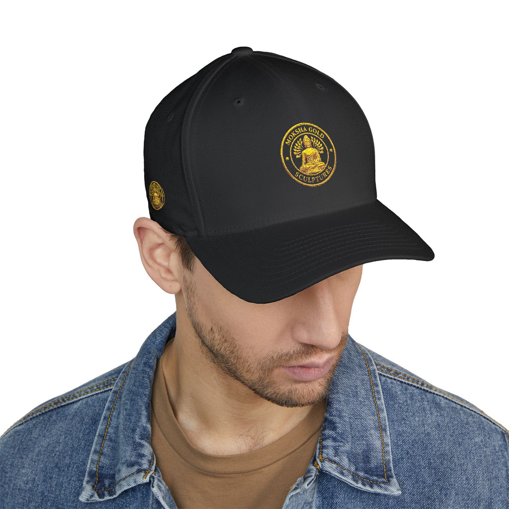Embroidered Gold Buddha Seal Cap