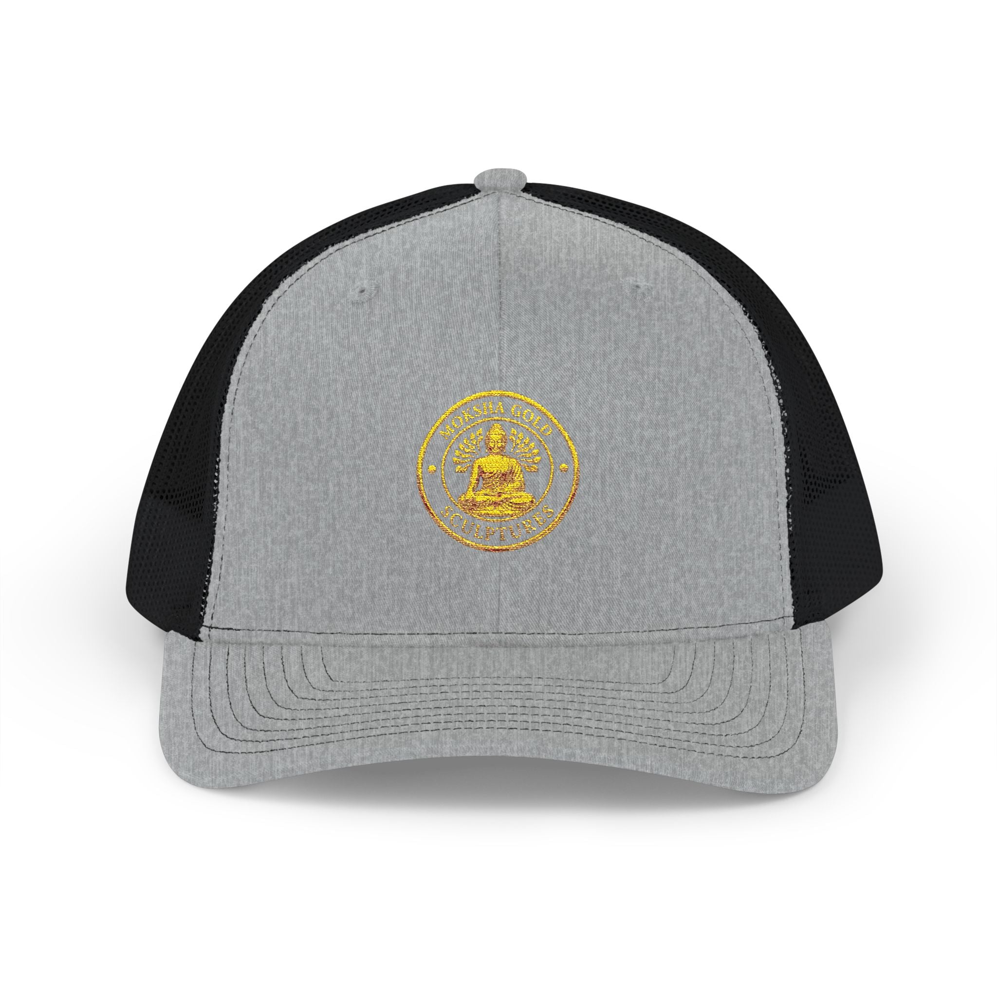 Embroidered Trucker Cap — Classic Gold Crest Snapback
