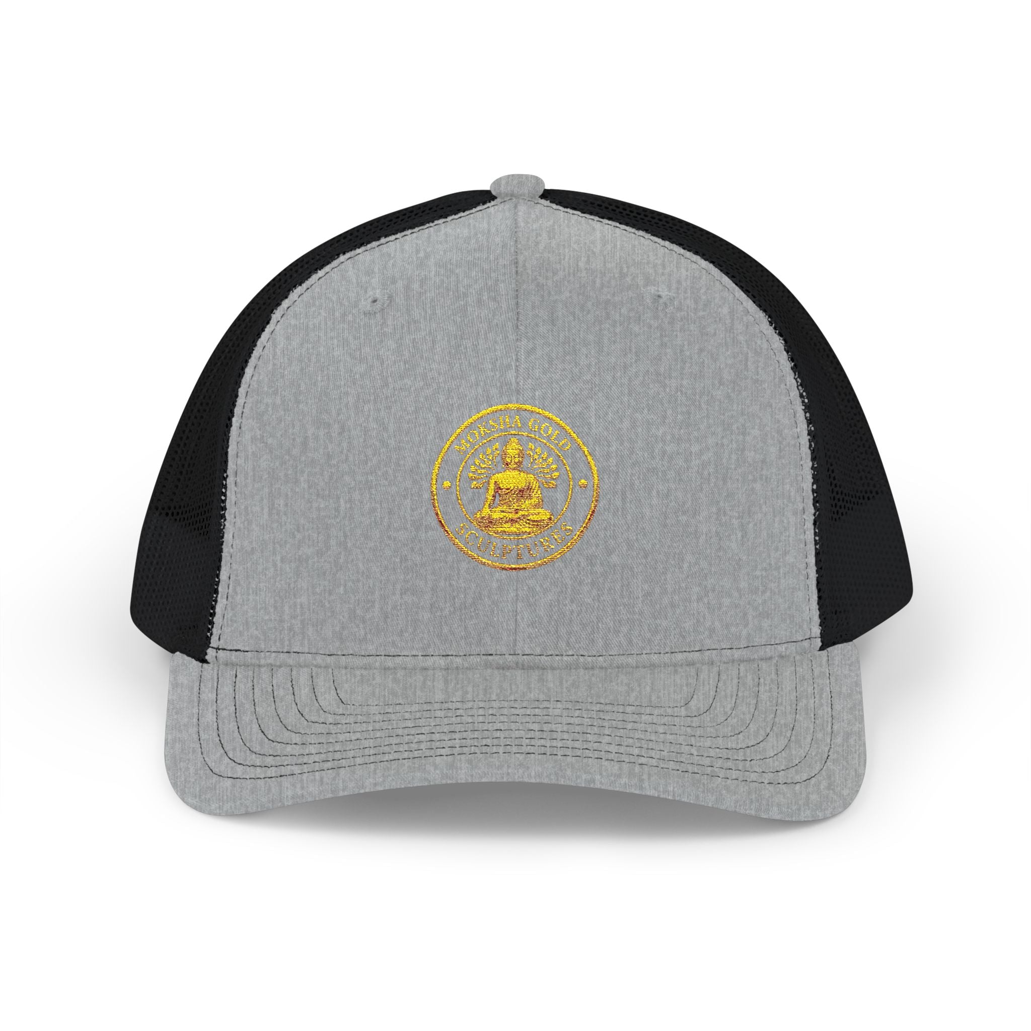 Embroidered Trucker Cap — Gold Seal Logo Snapback
