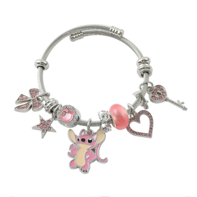Stitch Character Bracelet - Disney Lilo & Stitch Titanium Steel Jewelry