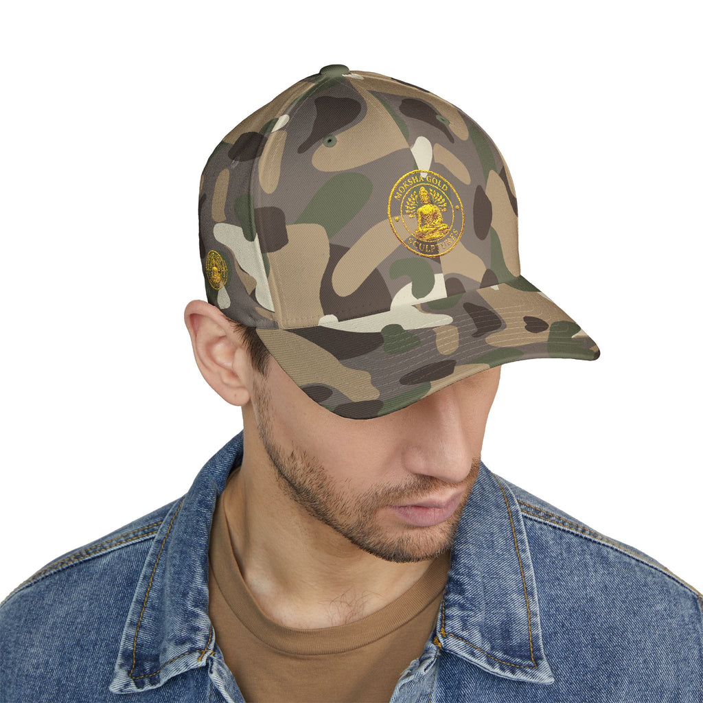 Embroidered Gold Buddha Seal Cap