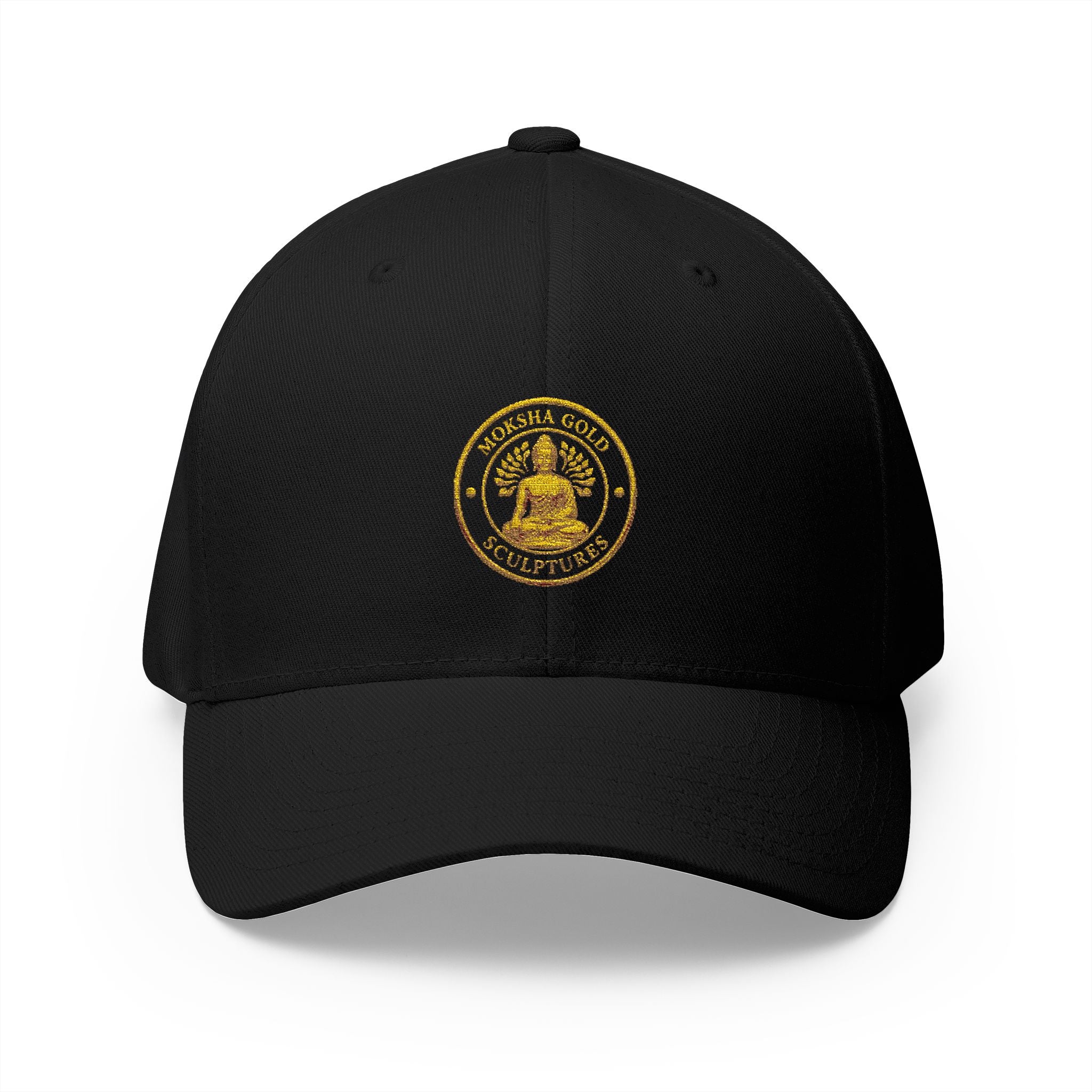 Embroidered Gold Buddha Seal Cap