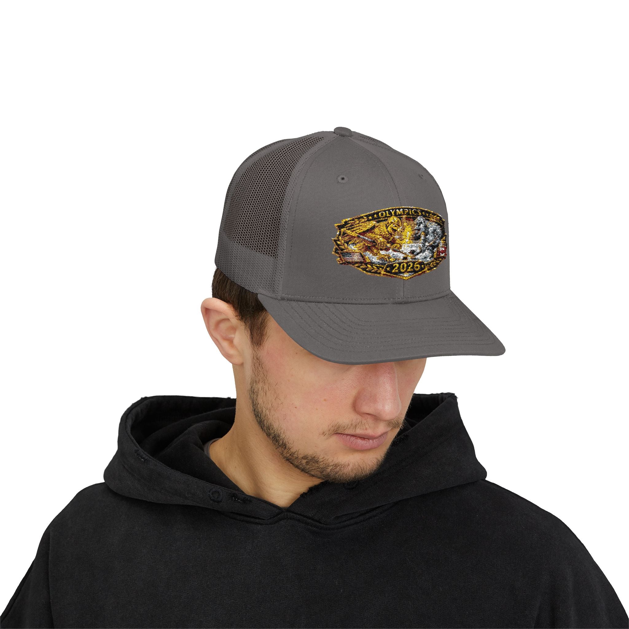 2026 Gold Rush Bear Patch Snapback Trucker Hat