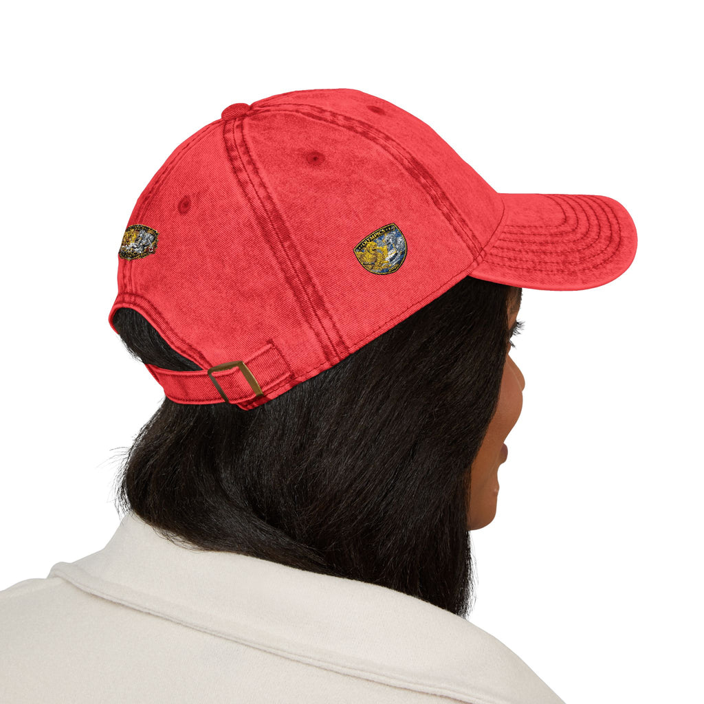 Vintage Embroidered Baseball Cap — Gold Nugget Patch