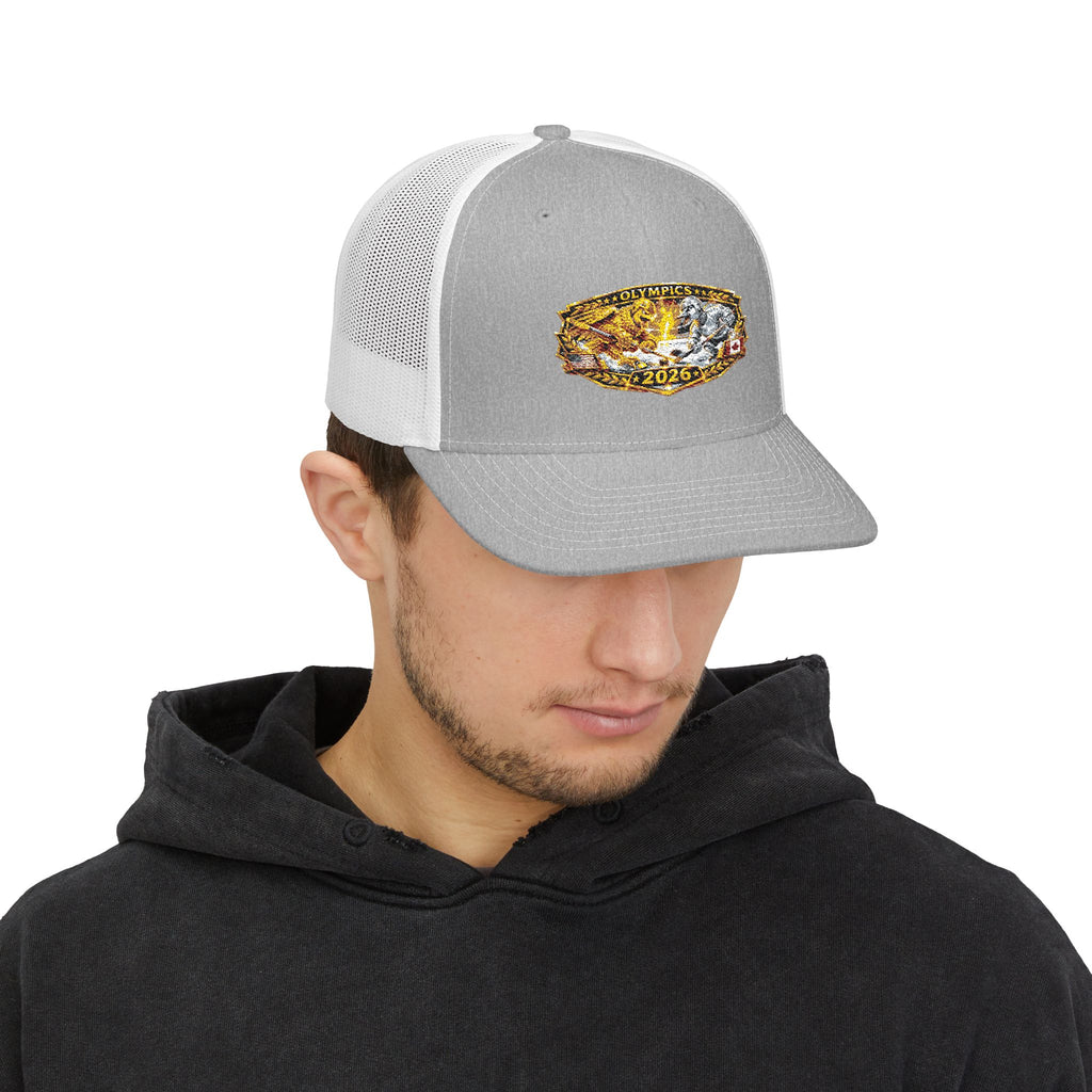Embroidered Championship Ring Snapback Trucker Hat – 2026 Gold Bling Design