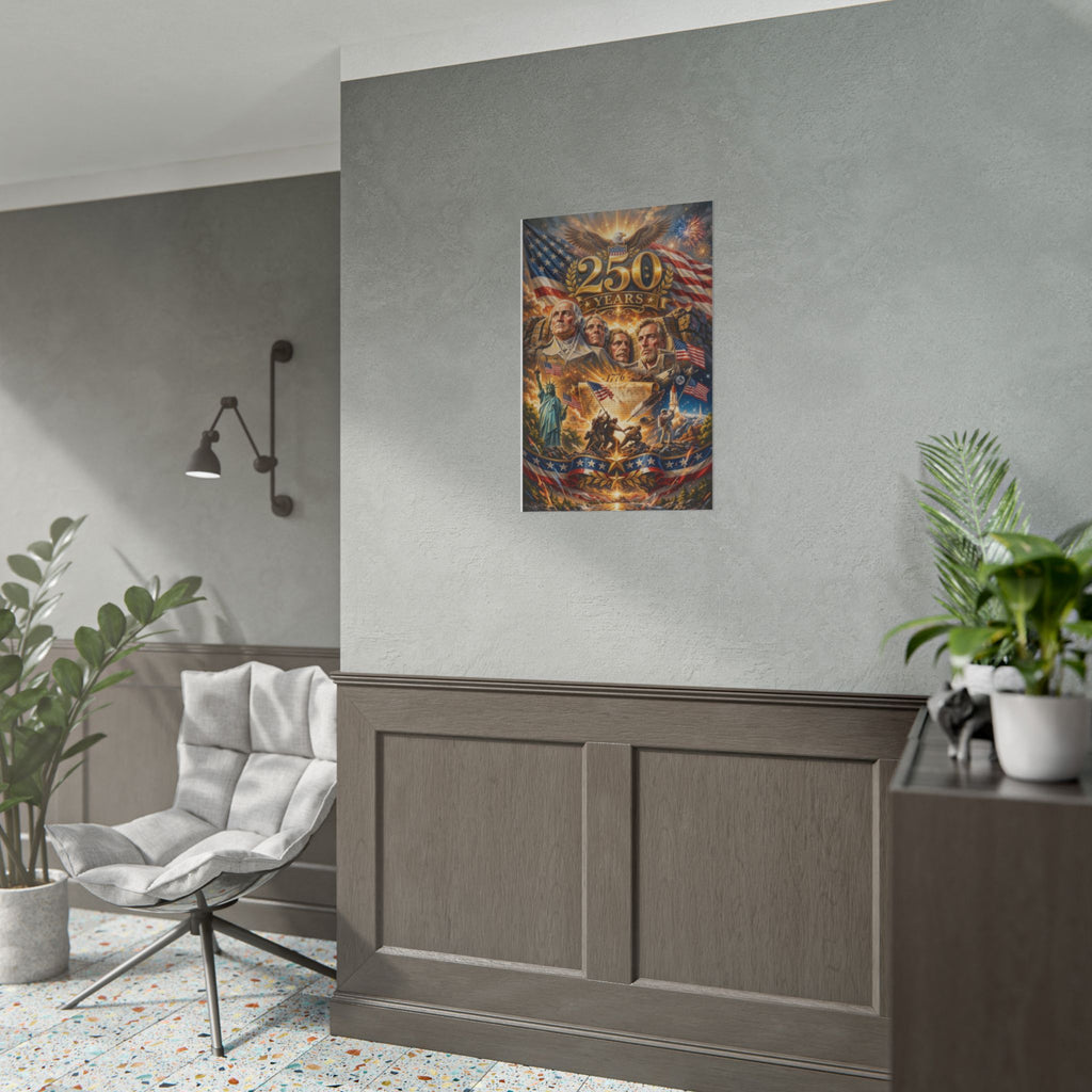 Patriotic 250 Years Declaration of Independence Poster