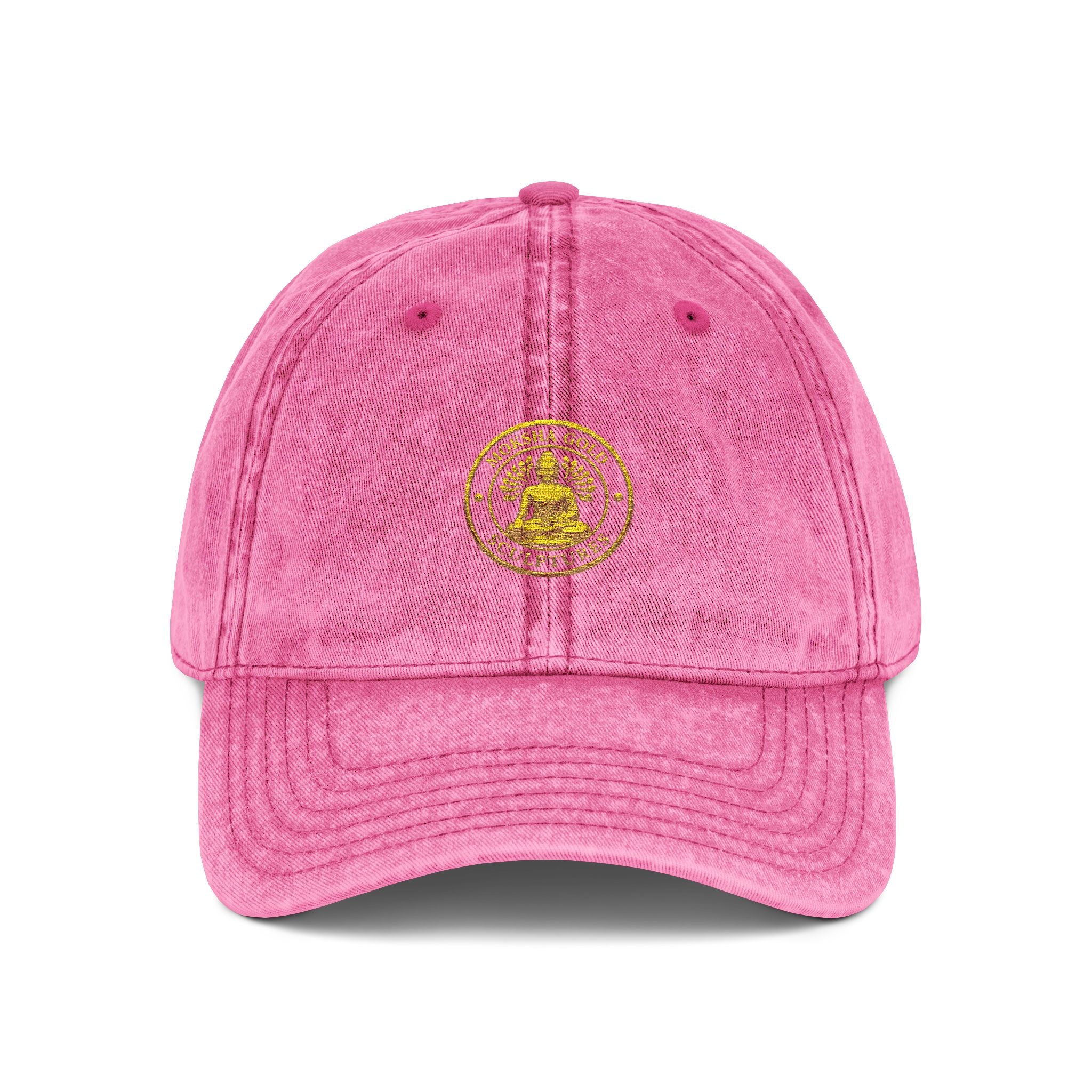 Vintage Embroidered Cap – Gold Seal Logo Hat