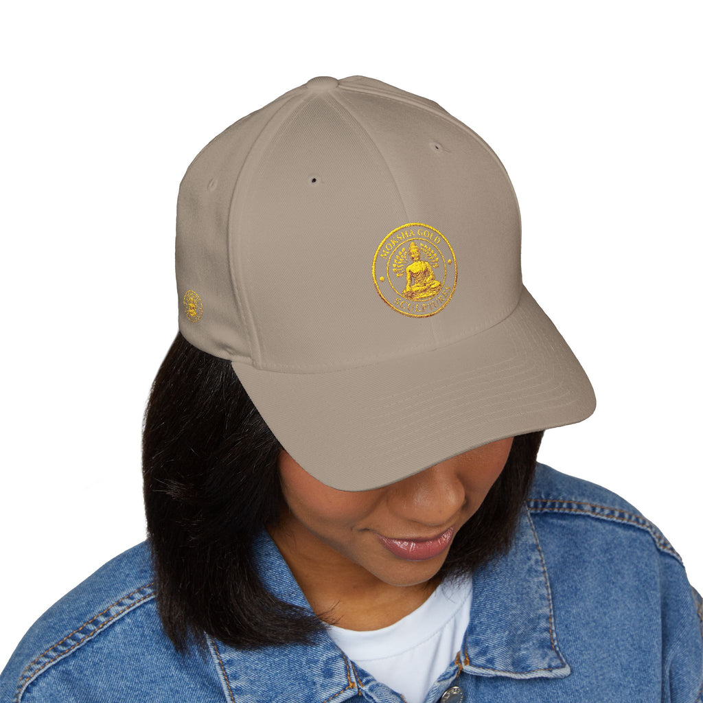 Embroidered Gold Buddha Seal Cap