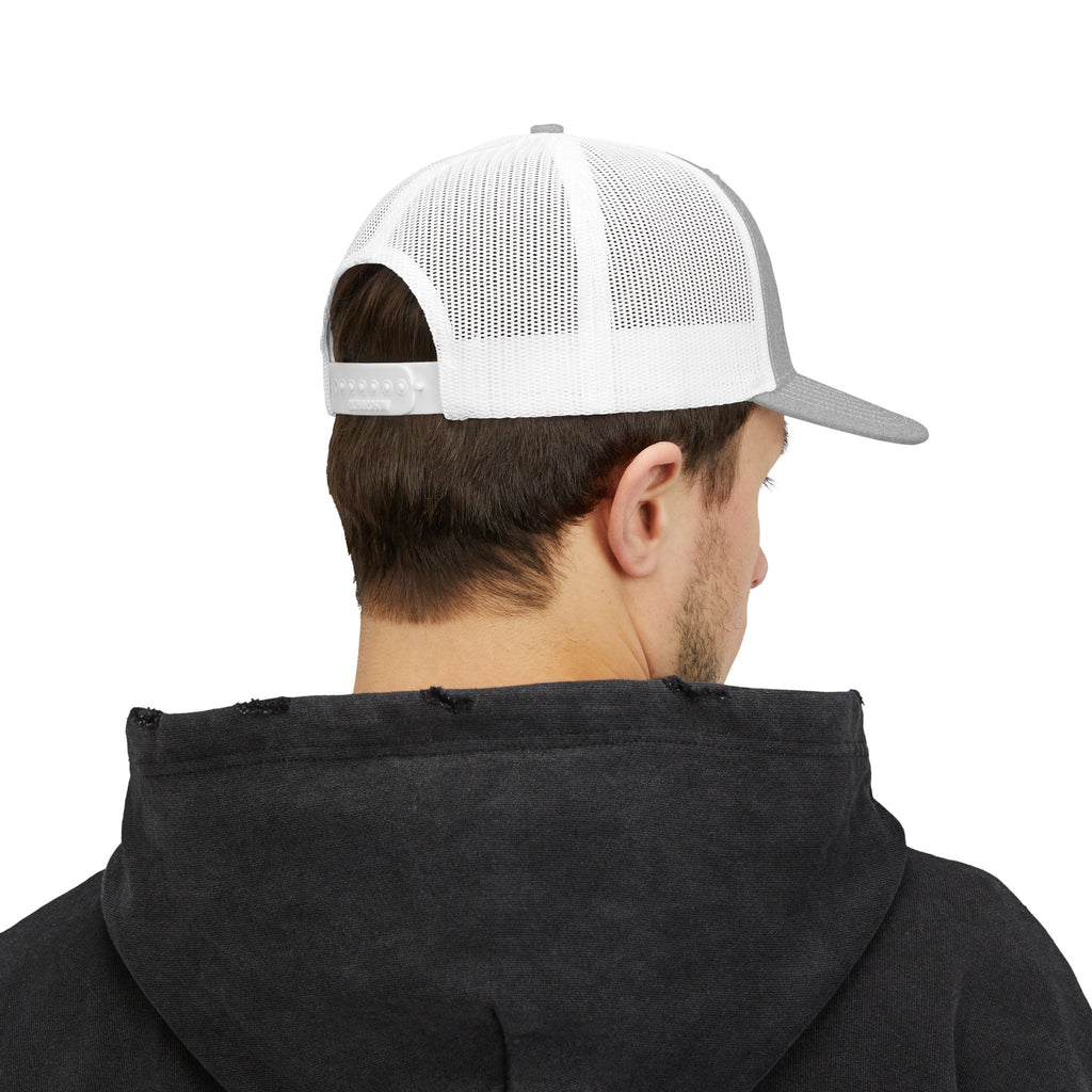 Embroidered Trucker Cap — Classic Gold Crest Snapback