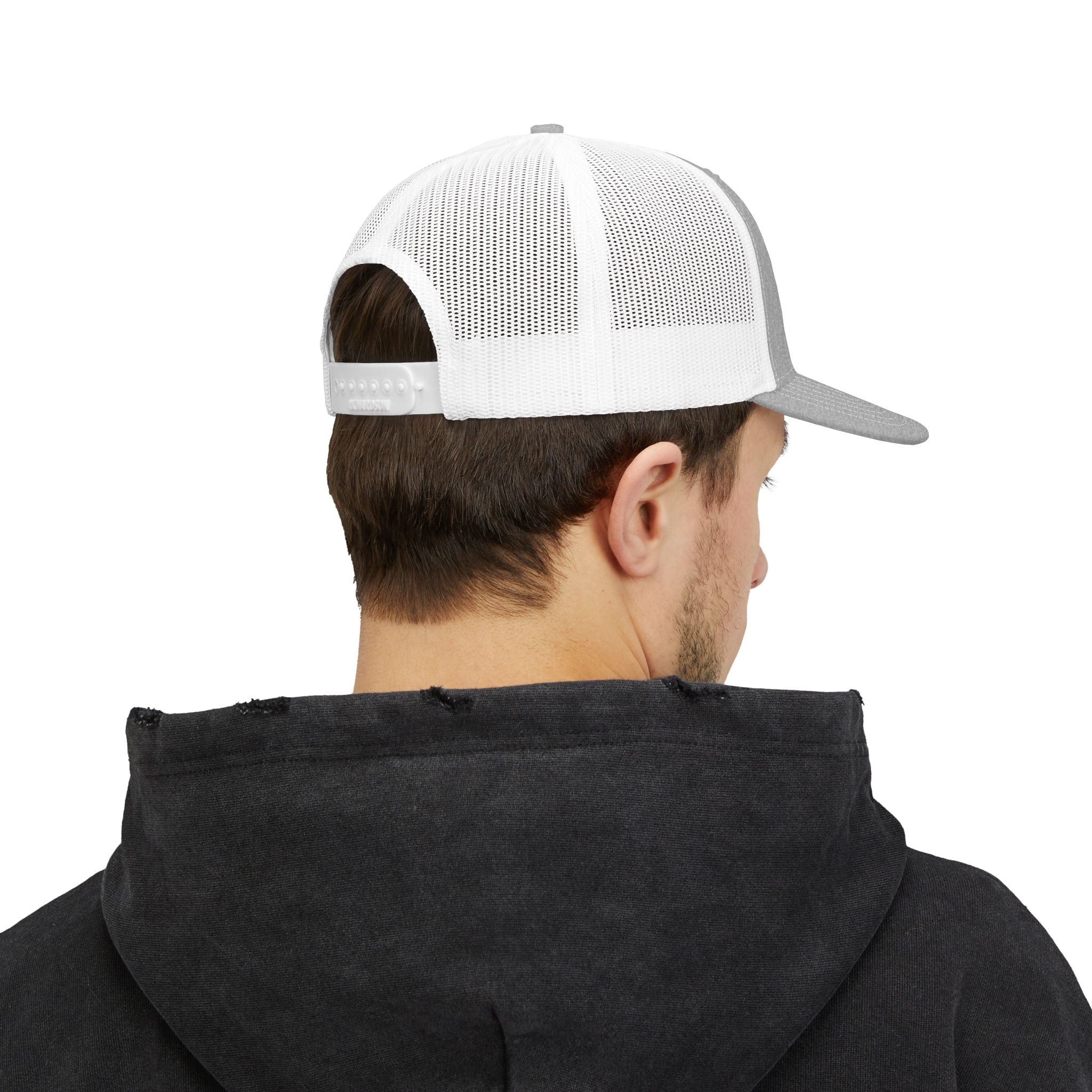 Embroidered Trucker Cap — Classic Gold Crest Snapback