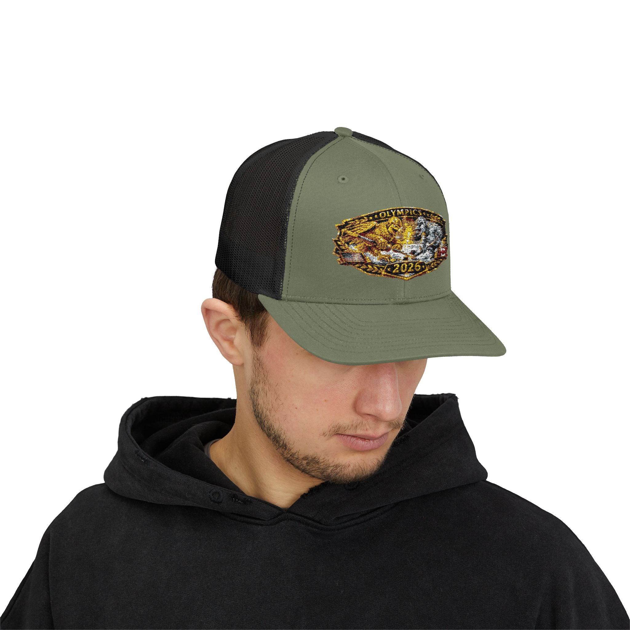 2026 Gold Rush Bear Patch Snapback Trucker Hat