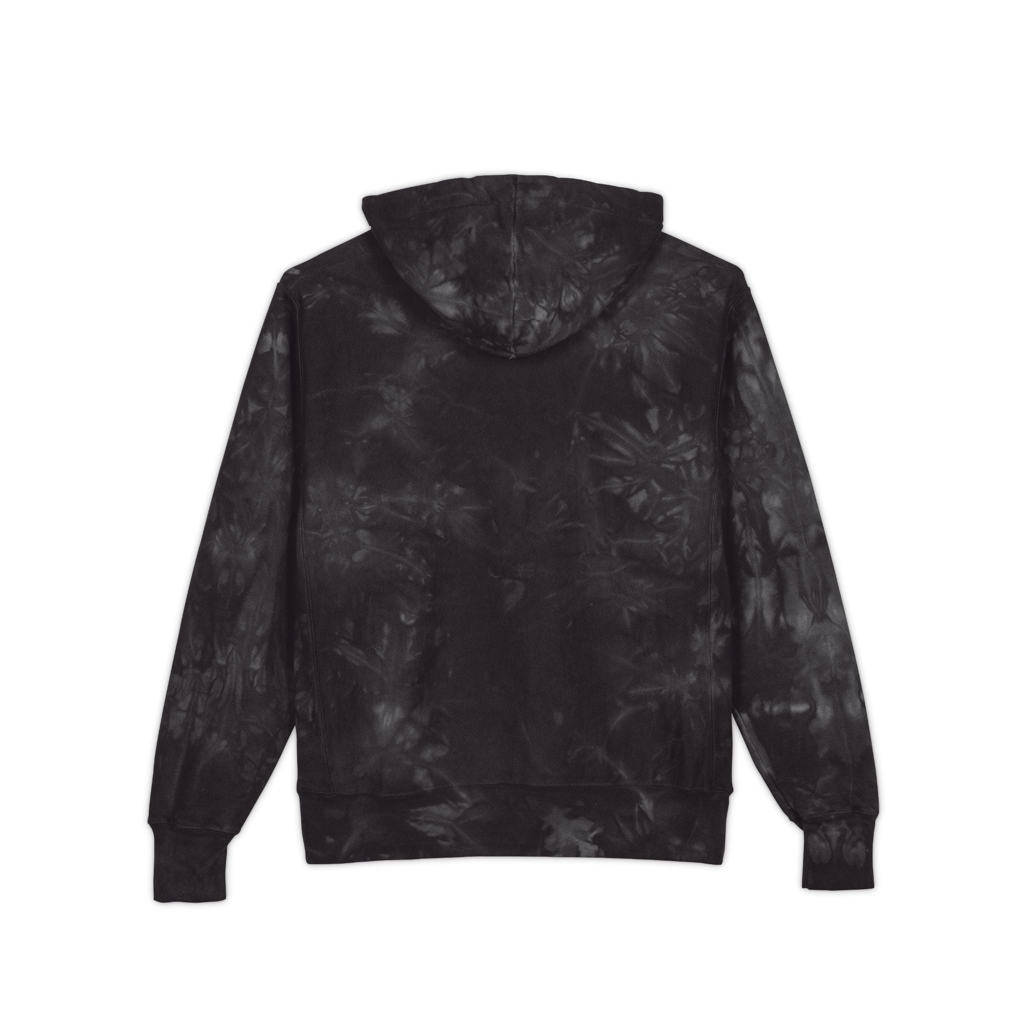 Tie-Dye Champion Hoodie — Embroidered Gold Seal Sweatshirt
