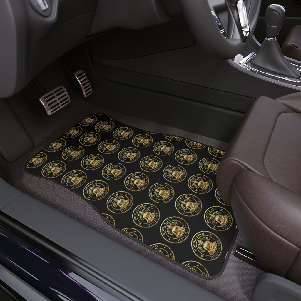 Buddha Seal Car Floor Mat — Luxury Gold Patterned Auto Mat (1pc)