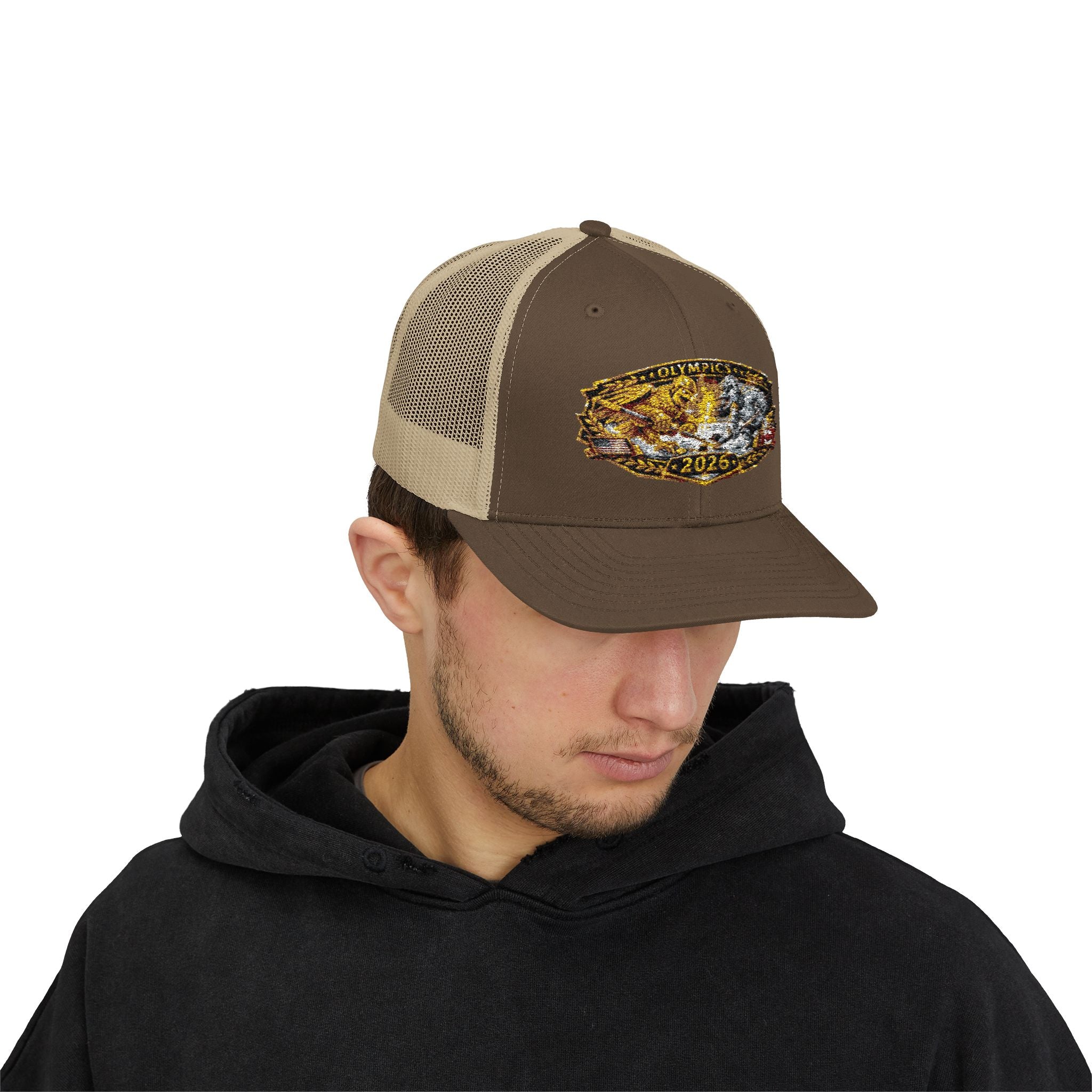 2026 Gold Rush Bear Patch Snapback Trucker Hat