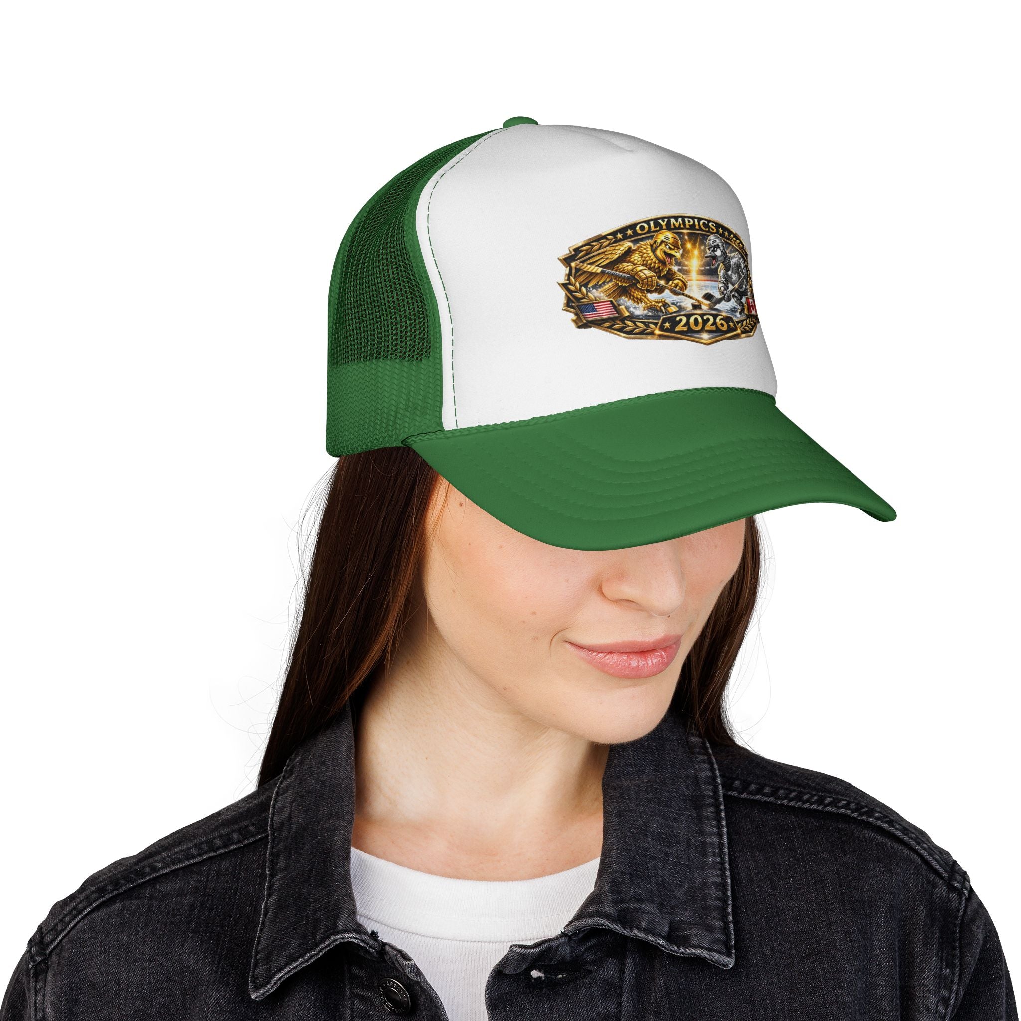 Trucker Cap — 2026 Olympics Vintage Crest Design