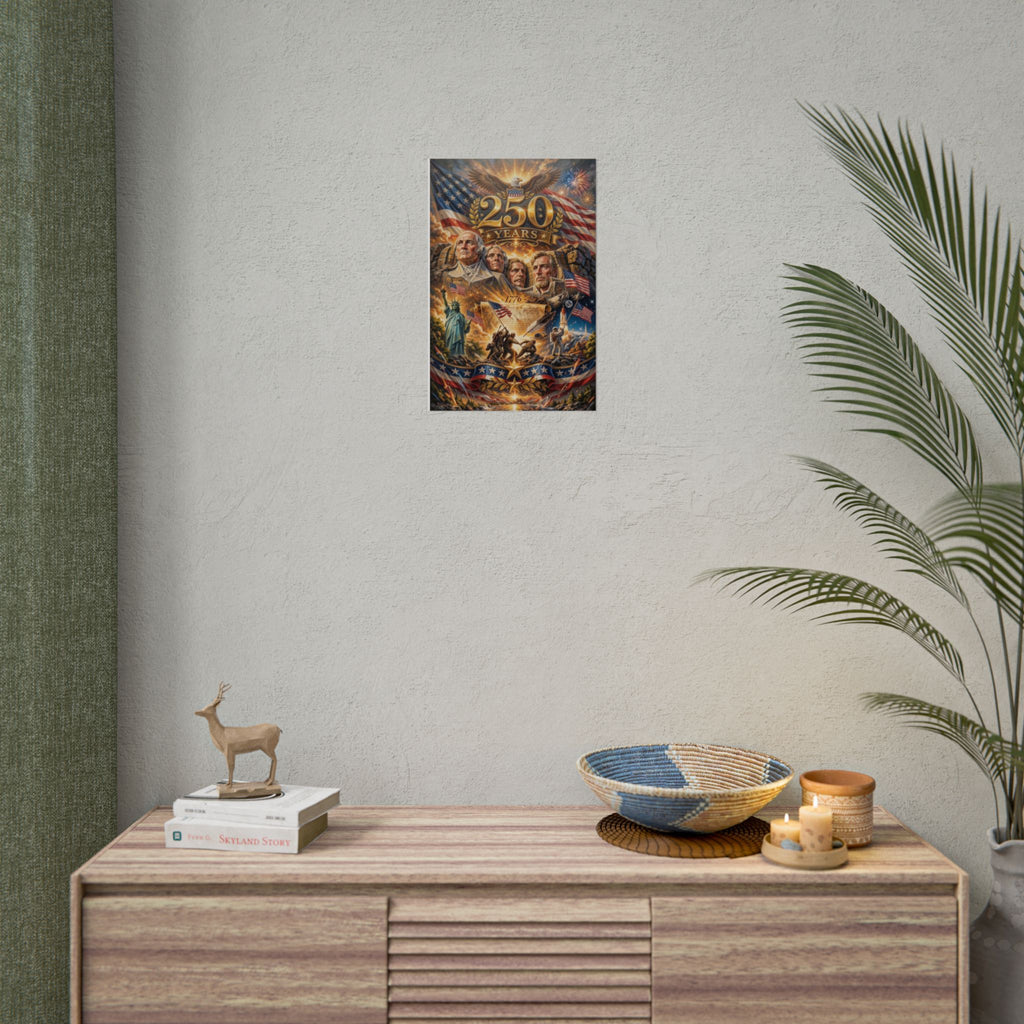 Patriotic 250 Years Declaration of Independence Poster
