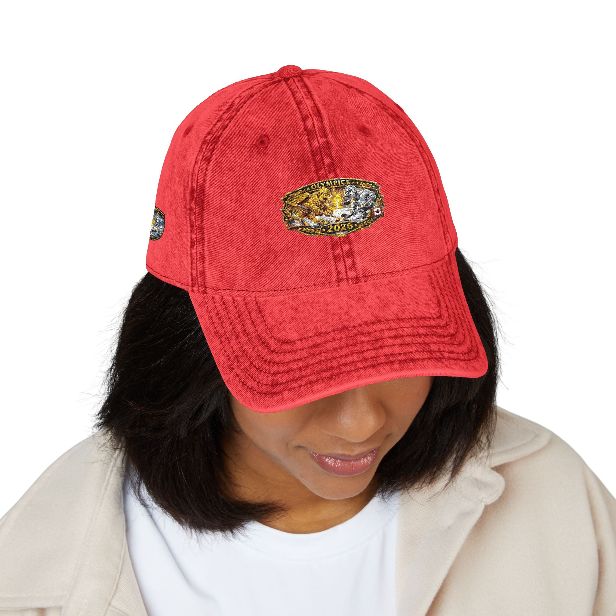 Vintage Embroidered Baseball Cap — Gold Nugget Patch