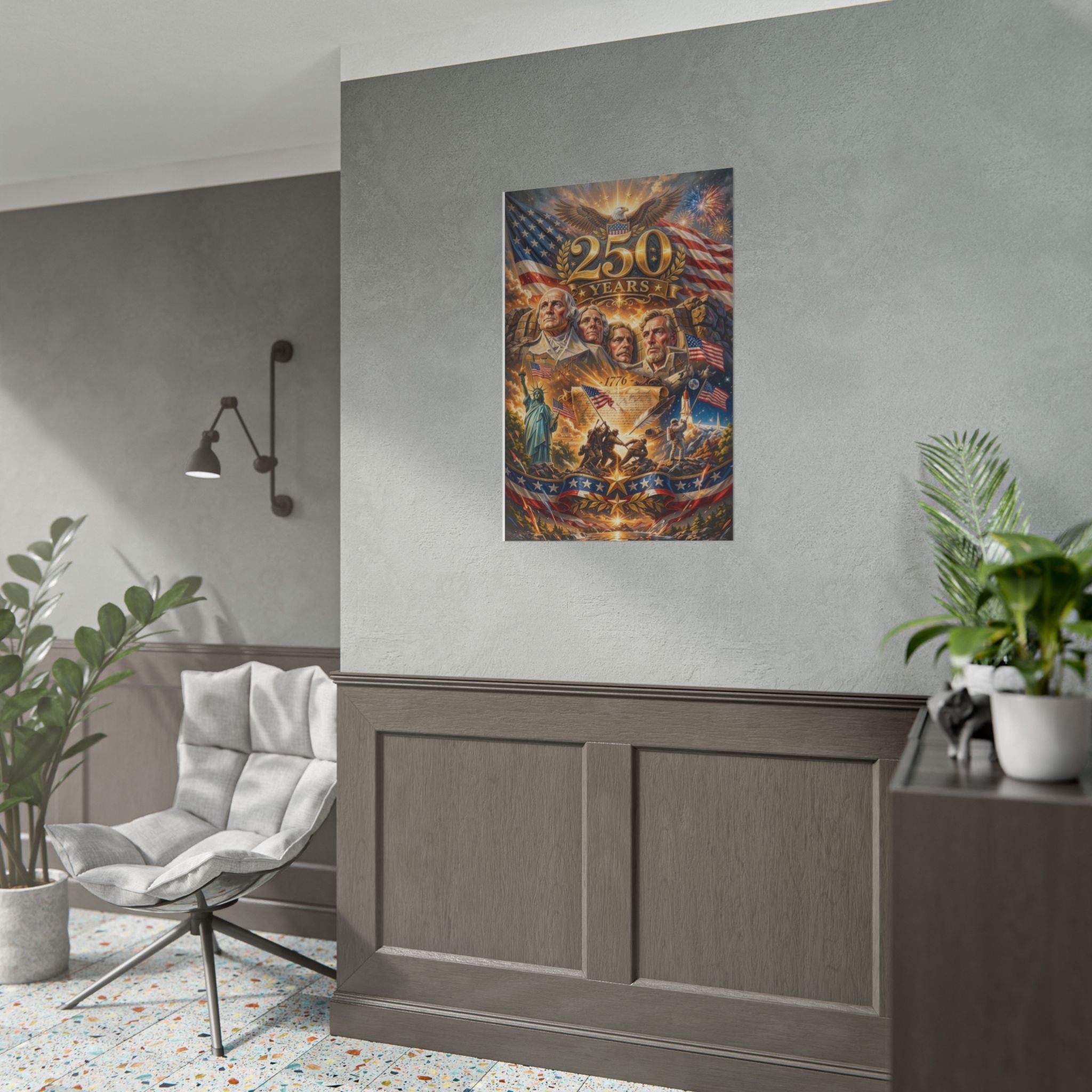 Patriotic 250 Years Declaration of Independence Poster