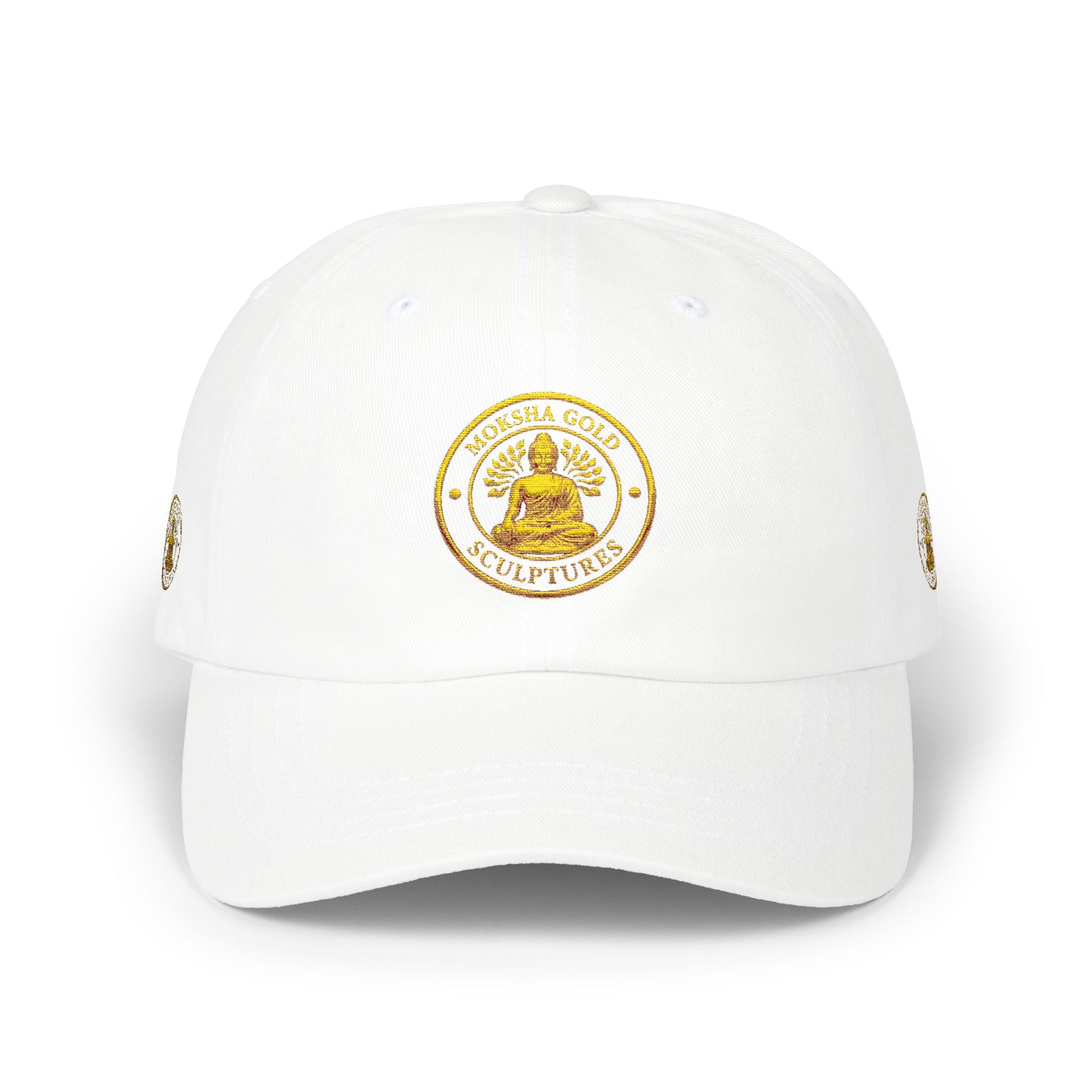 Dad Cap — Gold Buddha Emblem Embroidered Hat