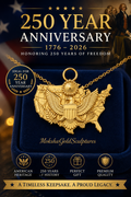 USA Eagle Map Pendant Necklace, 250th Anniversary America Necklace, 9K Gold, Sterling Silver or Brass, Patriotic Gift, USA Map Jewellery