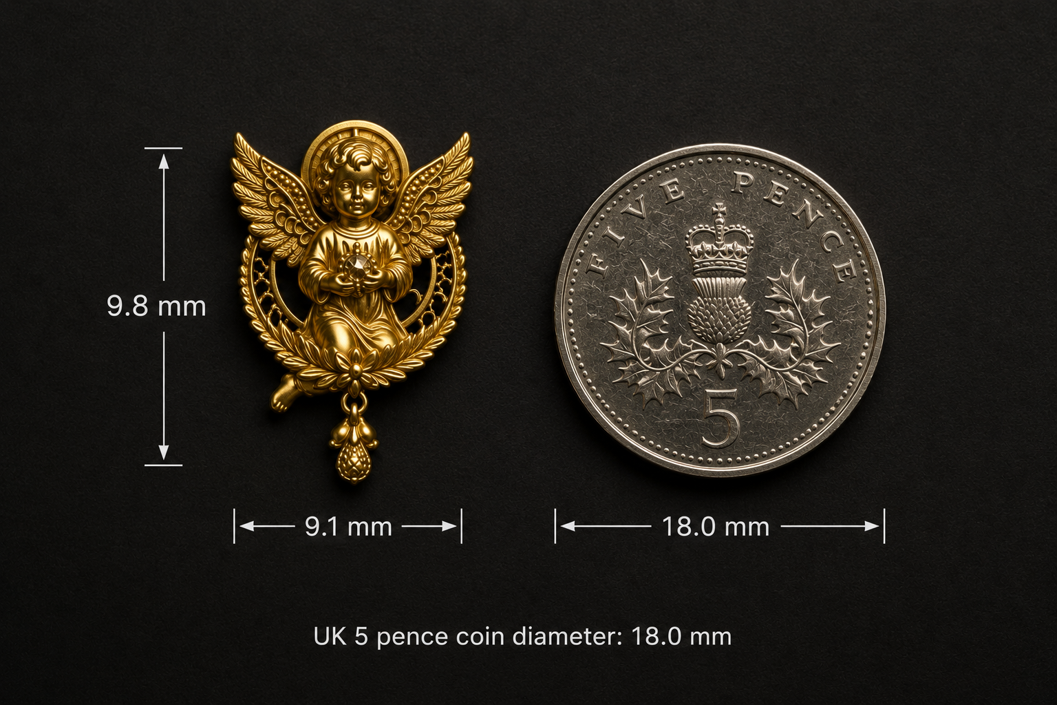 Angel Cherub Stud Earrings | 9K Gold, Sterling Silver or Brass | Handmade Angel Jewelry | Cherub Earrings | Artisan Religious Jewelry | Gift for Her