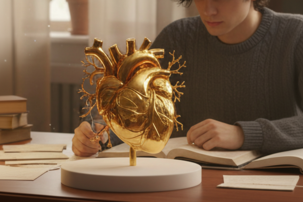 Anatomical Heart Model 250mm, Realistic Human Heart Sculpture, 3D Printed PLA, Medical Model, Anatomy Decor, Educational Gift