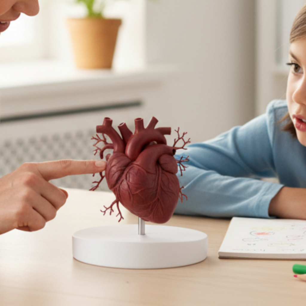 Anatomical Heart Model 250mm, Realistic Human Heart Sculpture, 3D Printed PLA, Medical Model, Anatomy Decor, Educational Gift