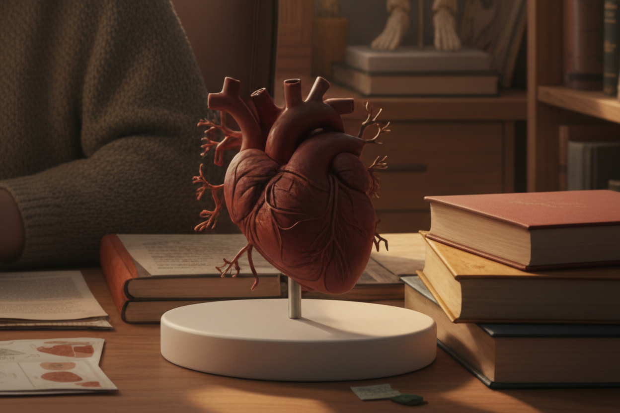 Anatomical Heart Model 250mm, Realistic Human Heart Sculpture, 3D Printed PLA, Medical Model, Anatomy Decor, Educational Gift