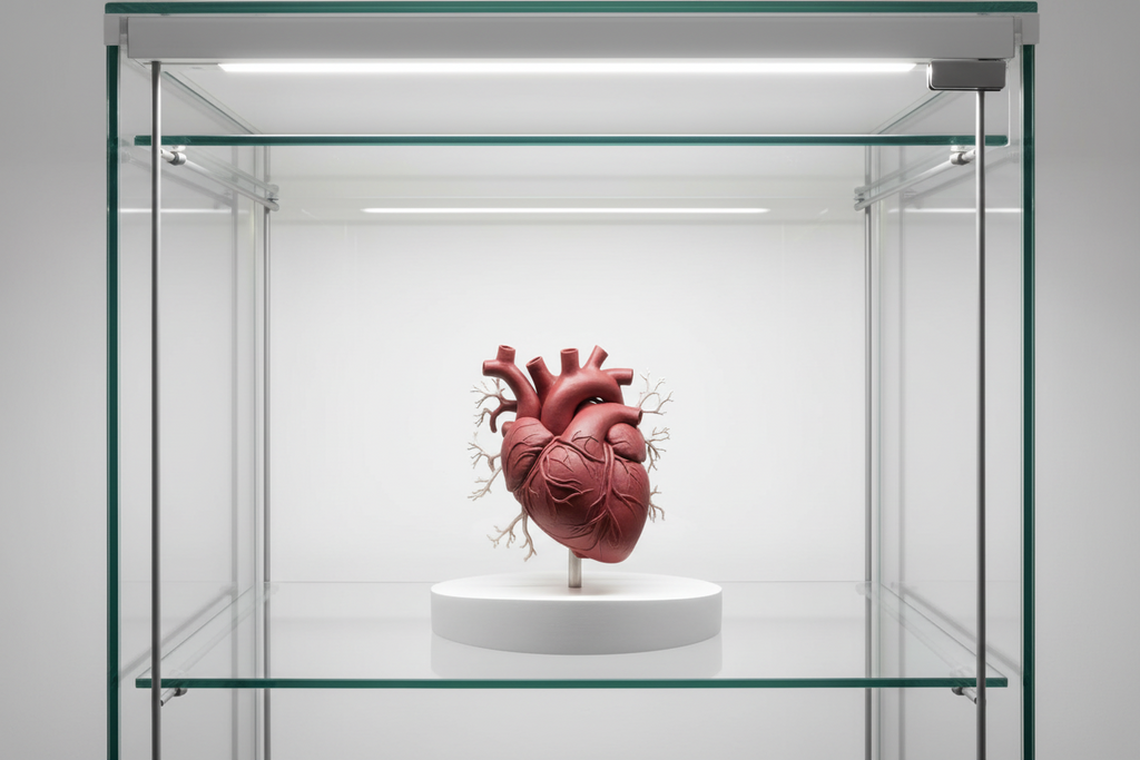Anatomical Heart Model 250mm, Realistic Human Heart Sculpture, 3D Printed PLA, Medical Model, Anatomy Decor, Educational Gift