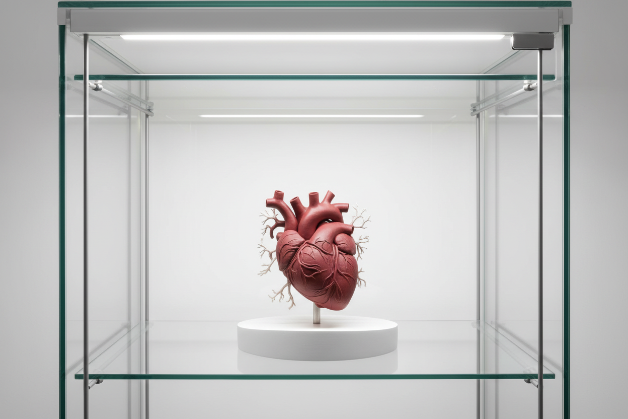 Anatomical Heart Model 250mm, Realistic Human Heart Sculpture, 3D Printed PLA, Medical Model, Anatomy Decor, Educational Gift