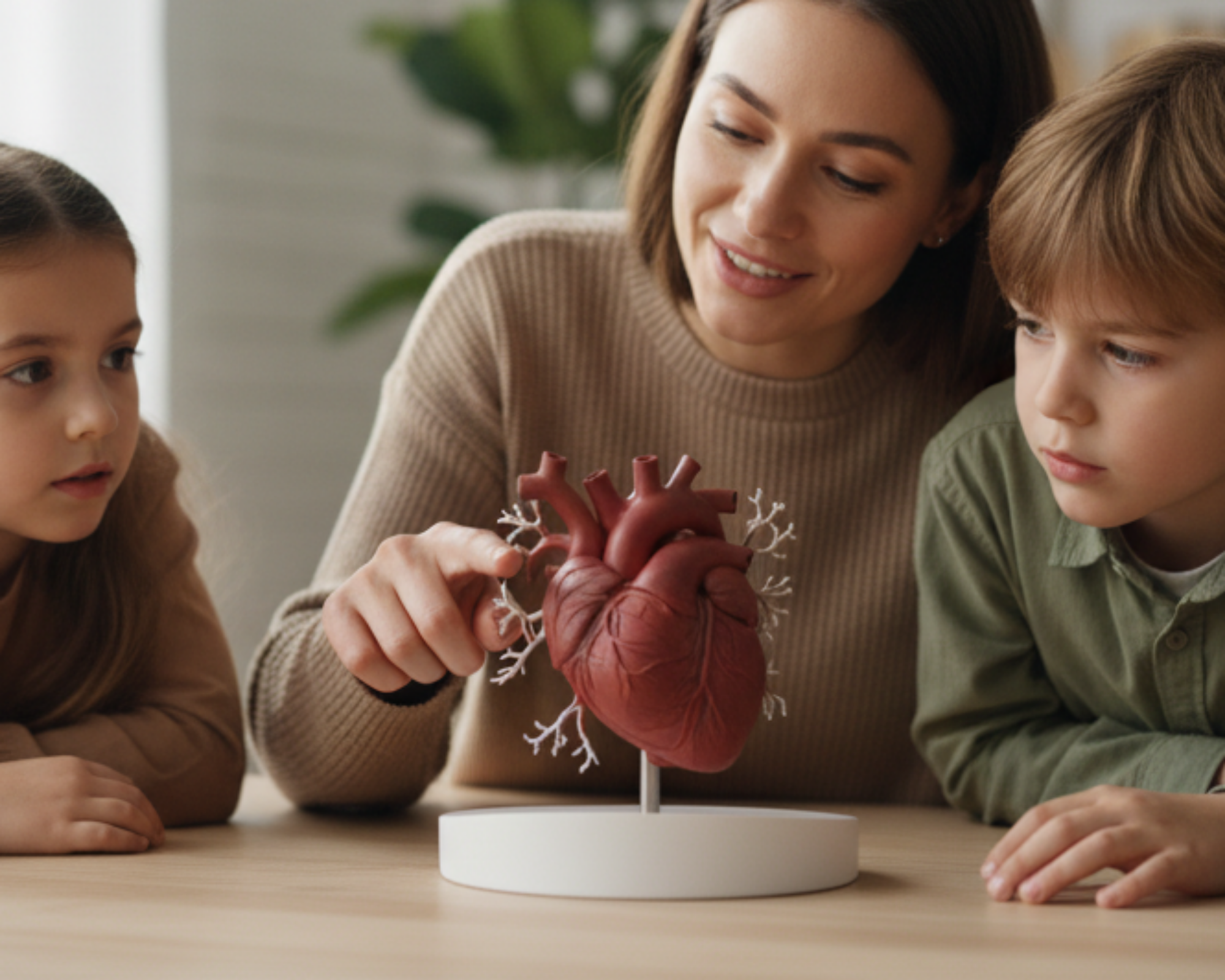 Anatomical Heart Model 250mm, Realistic Human Heart Sculpture, 3D Printed PLA, Medical Model, Anatomy Decor, Educational Gift