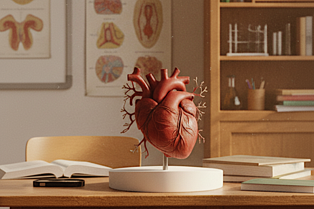 Anatomical Heart Model 250mm, Realistic Human Heart Sculpture, 3D Printed PLA, Medical Model, Anatomy Decor, Educational Gift