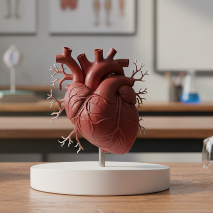 Anatomical Heart Model 250mm, Realistic Human Heart Sculpture, 3D Printed PLA, Medical Model, Anatomy Decor, Educational Gift