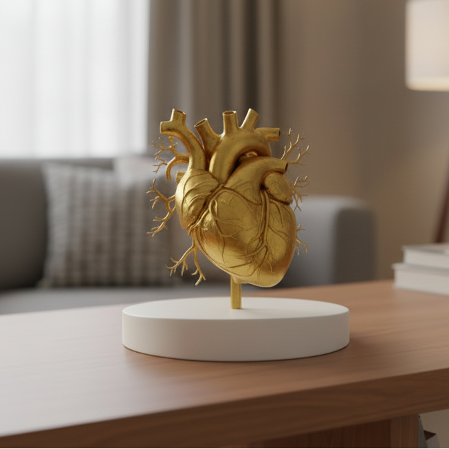 Anatomical Heart Model 250mm, Realistic Human Heart Sculpture, 3D Printed PLA, Medical Model, Anatomy Decor, Educational Gift
