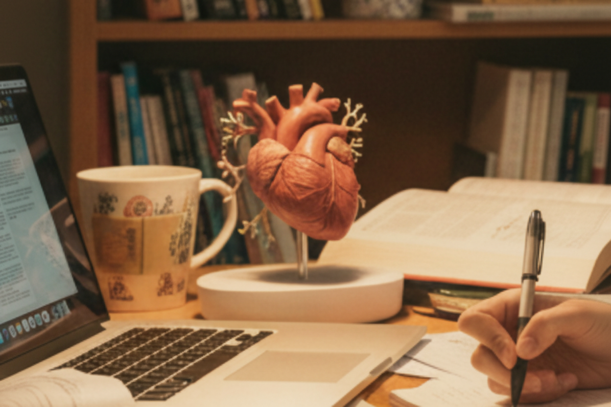 Anatomical Heart Model 250mm, Realistic Human Heart Sculpture, 3D Printed PLA, Medical Model, Anatomy Decor, Educational Gift
