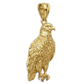 Bald Eagle Pendant with Bail – Gold, Silver & Brass Jewelry, Wildlife Animal Charm, Handmade Gift for Animal Lovers and Collectors
