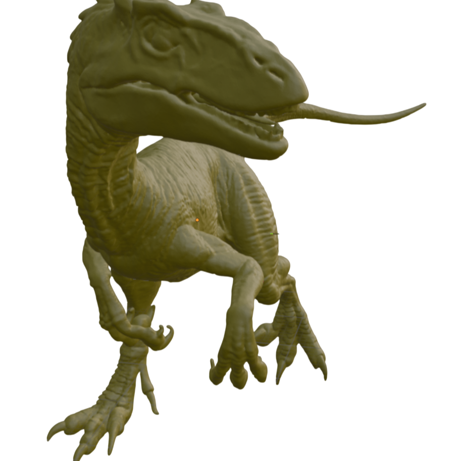 Velociraptor 3D Model – Dinosaur Sculpture | PLA / Smooth Nylon | Detailed Prehistoric Display Model | 130mm Collectible