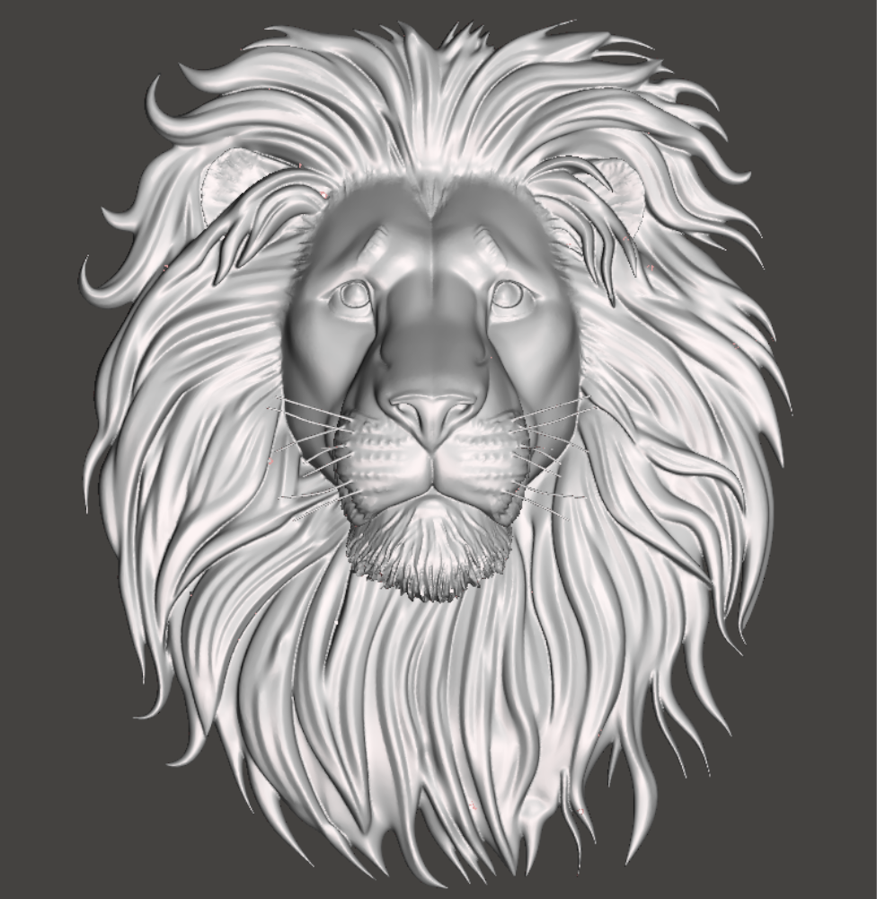 Lion Head STL File for 3D Printing | Wall Decor Relief Sculpture | CNC Relief Model | Printable Lion Bust Digital Download