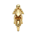 Solid Gold Racing Motorbike Pendant Necklace | Biker Jewelry Gift for Motorcycle Lovers