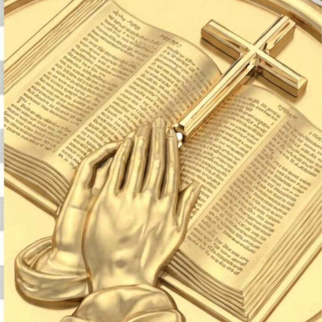 Praying Hands Bible Pendant Necklace with Cross – Christian Faith Jewelry