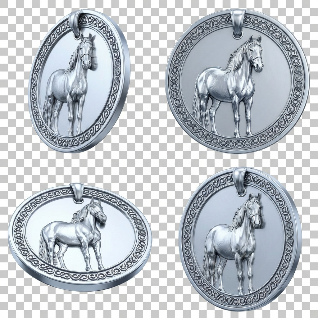 Stallion Horse Full Body Pendant Necklace in Gold or Sterling Silver – Relaxed Posture, Elegant Equestrian Wildlife Jewelry