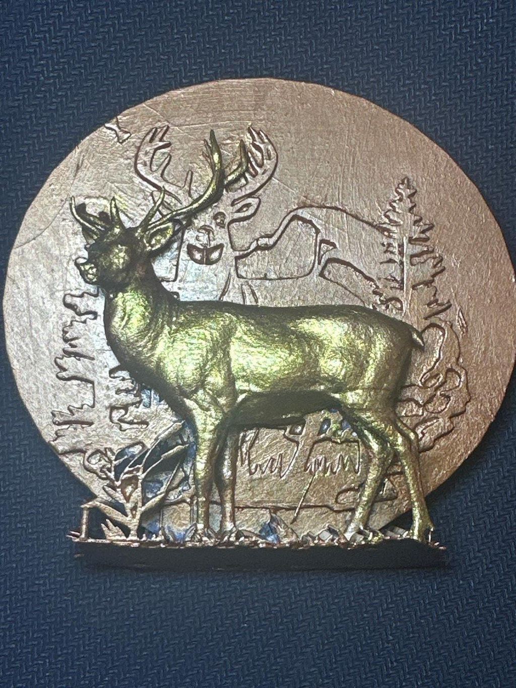 Red Deer Male with Antlers Sculpture – Handcrafted Wildlife Figurine | Rustic Home Décor Gift