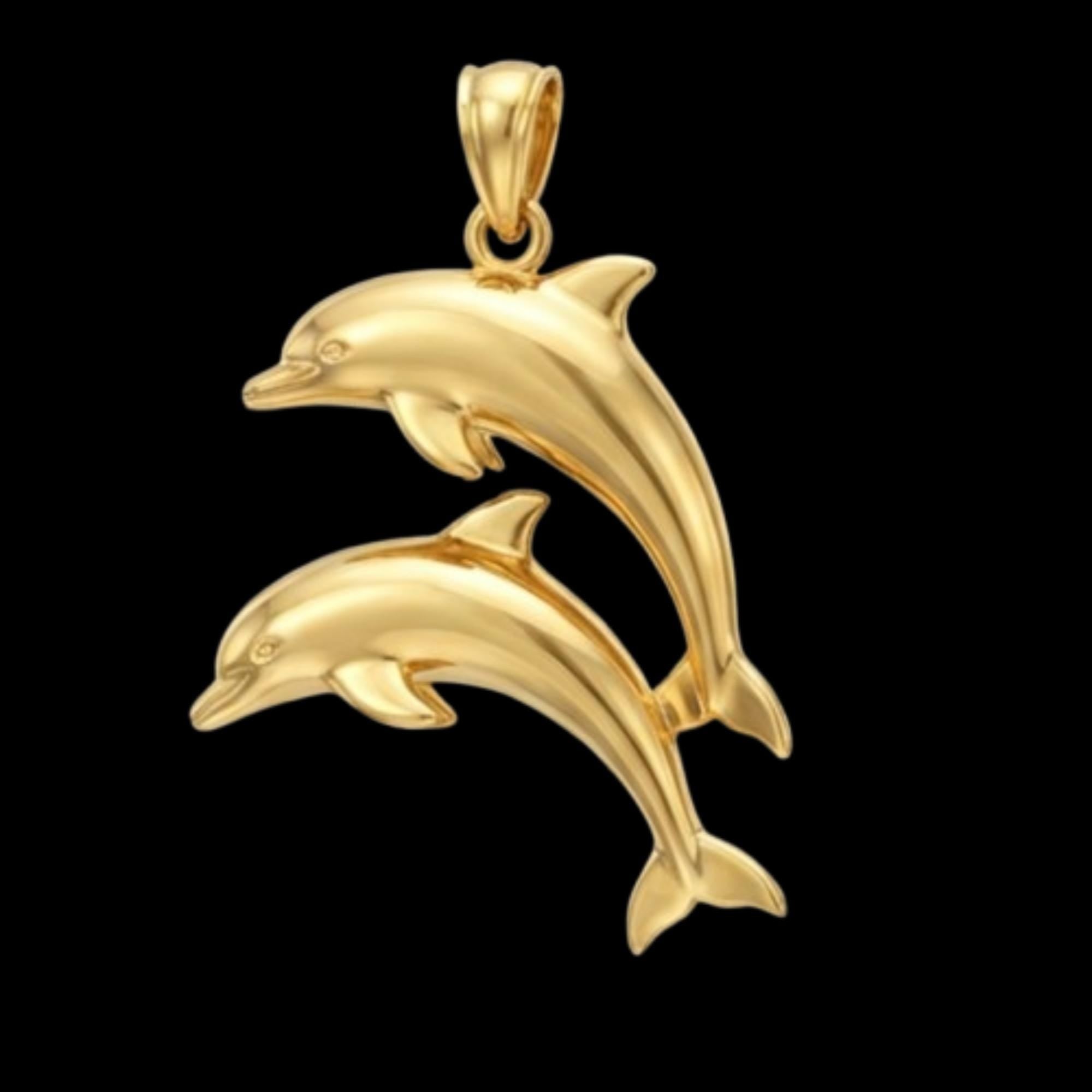 Dolphin Pendant Necklace – Gold-Plated or Sterling Silver Ocean Jewelry
