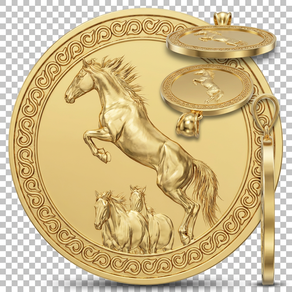 Bucking Mustang Horse Pendant Necklace in Gold or Sterling Silver – Wild Western Jewelry Symbolizing Freedom & Power