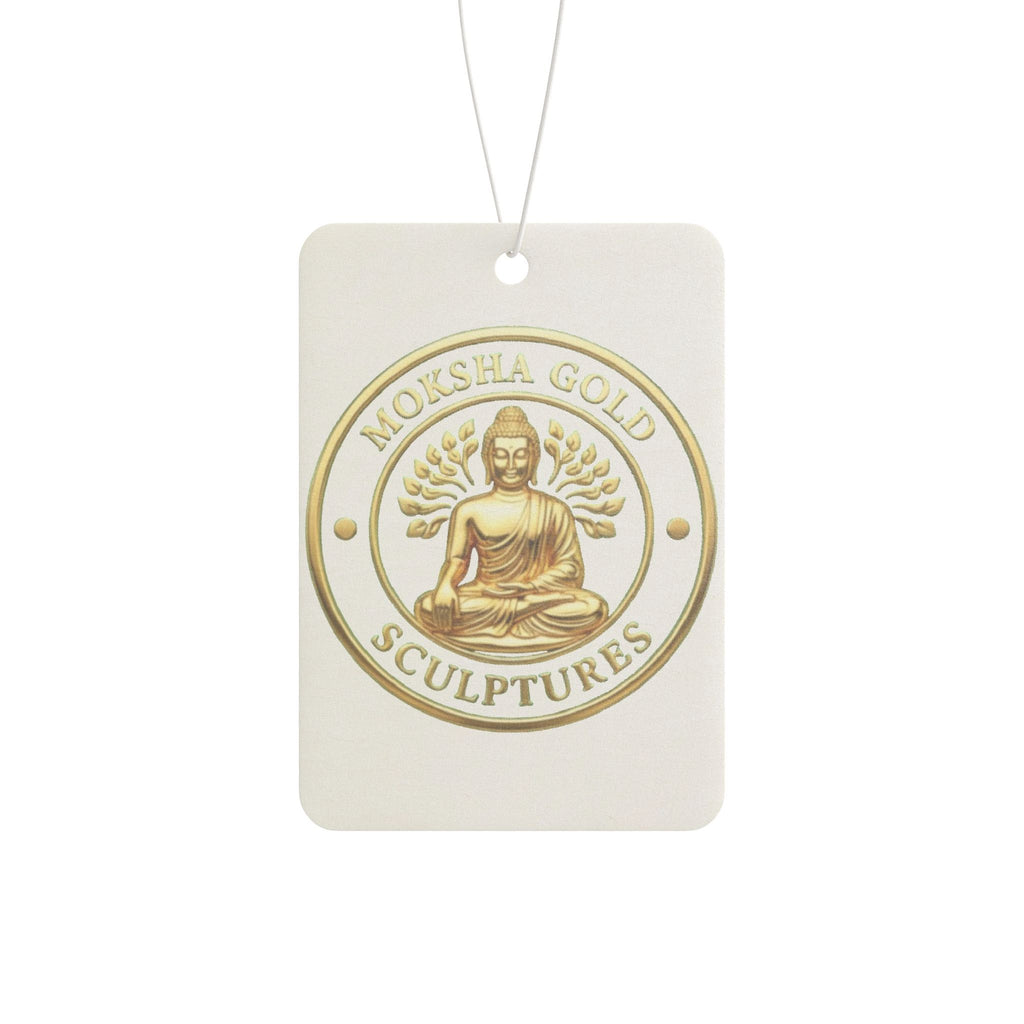 Buddha Logo Car Air Freshener — Gold Medallion Aromatic Ornament