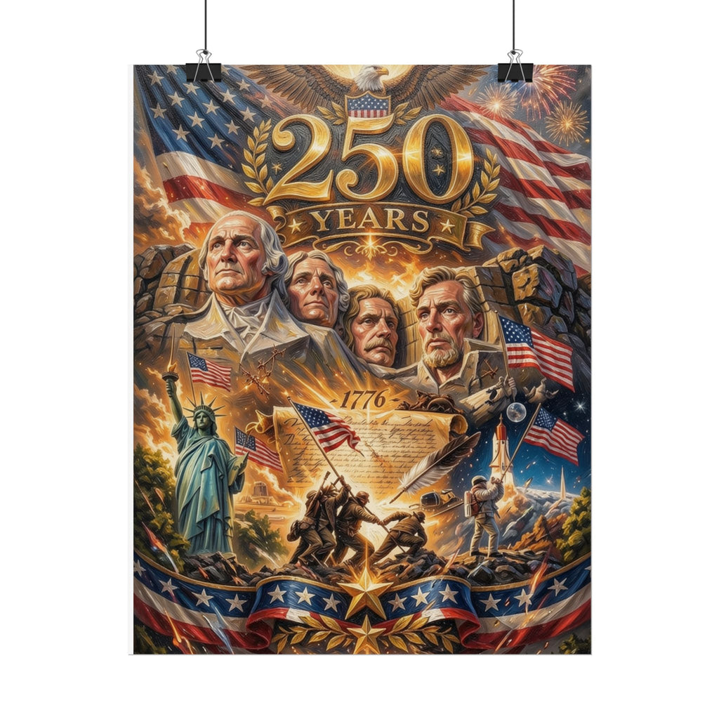 Patriotic 250 Years Declaration of Independence Poster