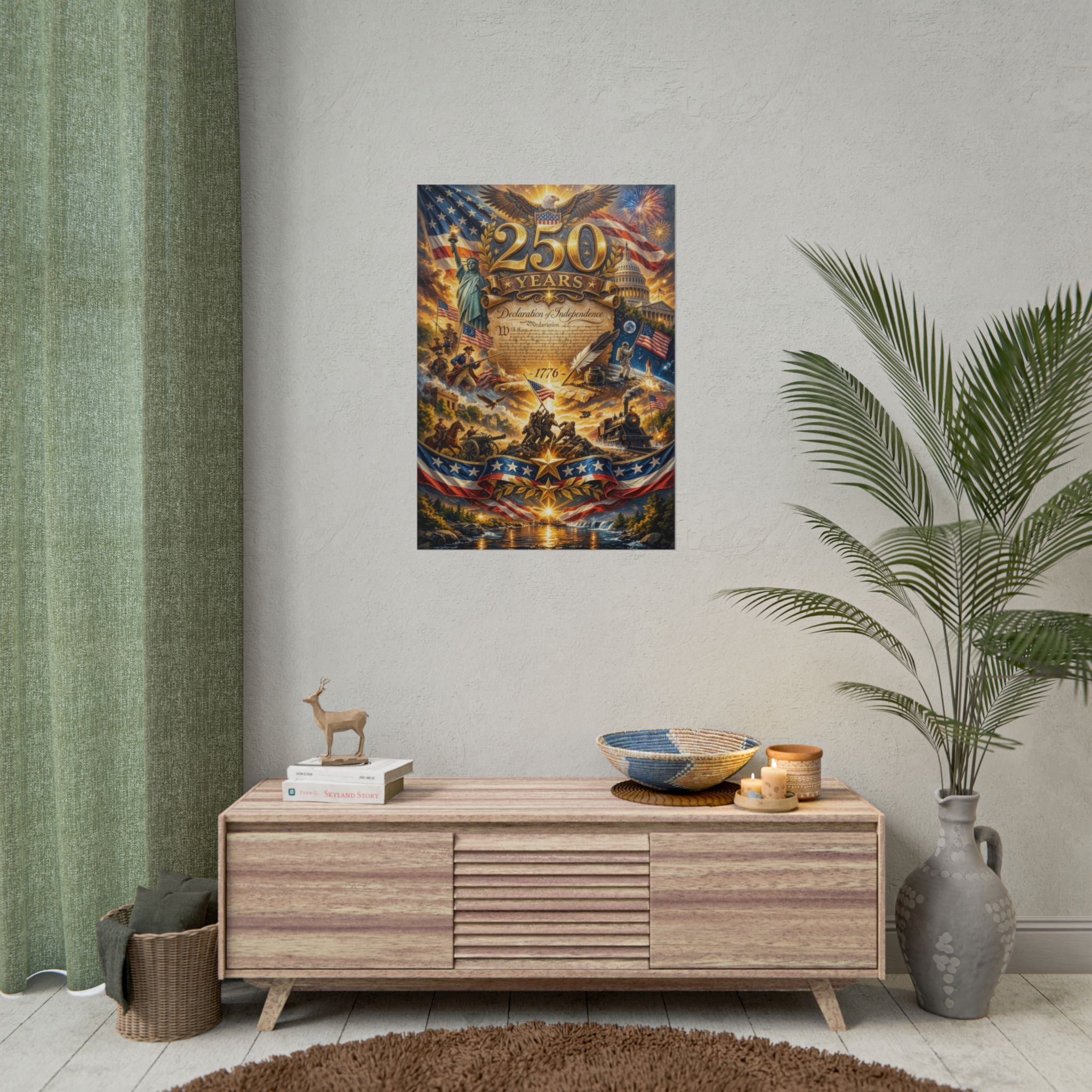 Patriotic 250 Years Declaration of Independence Poster