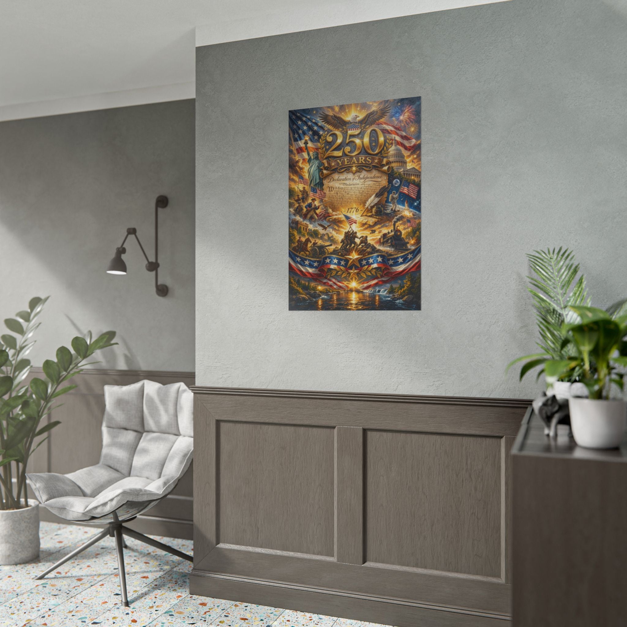 Patriotic 250 Years Declaration of Independence Poster