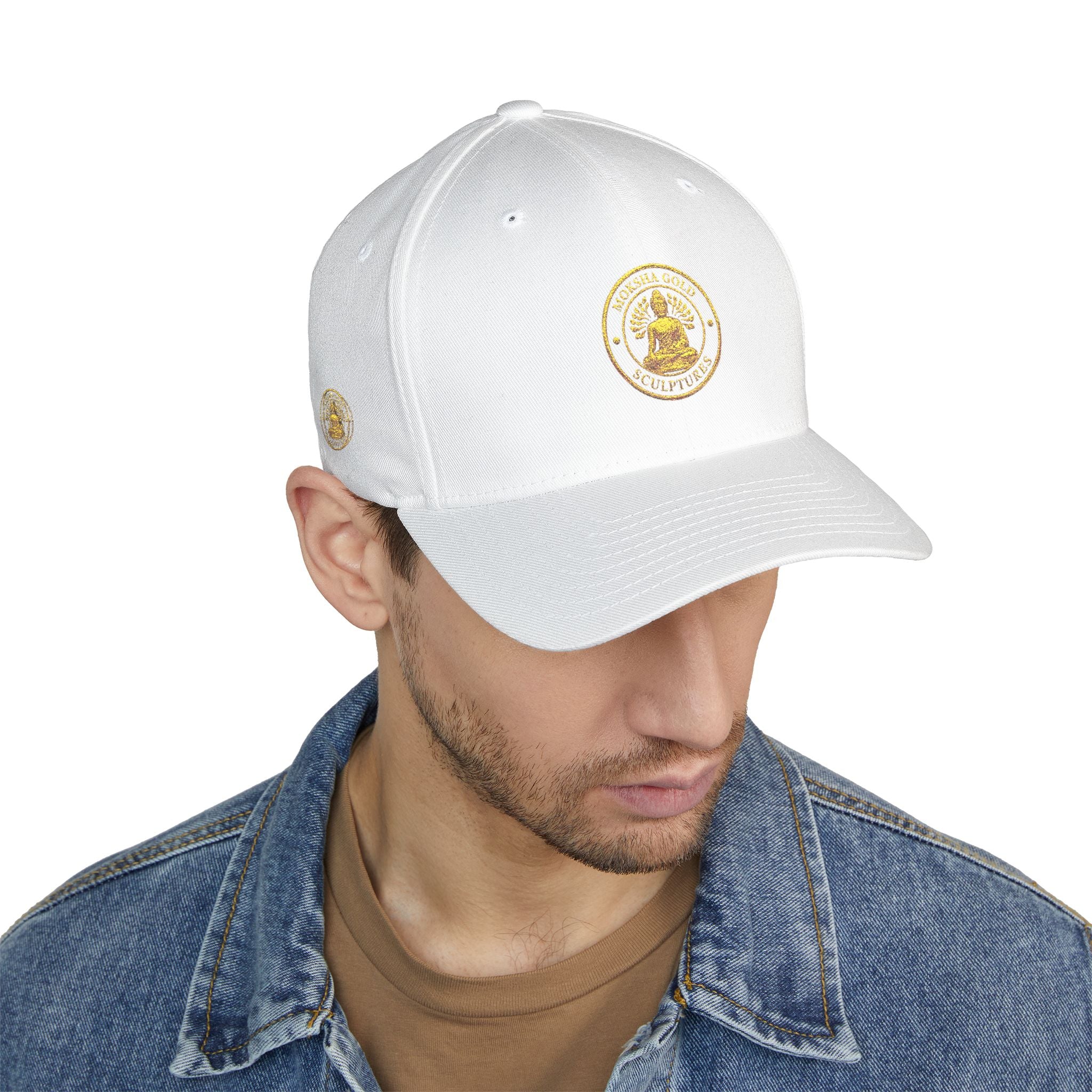 Embroidered Gold Buddha Seal Cap