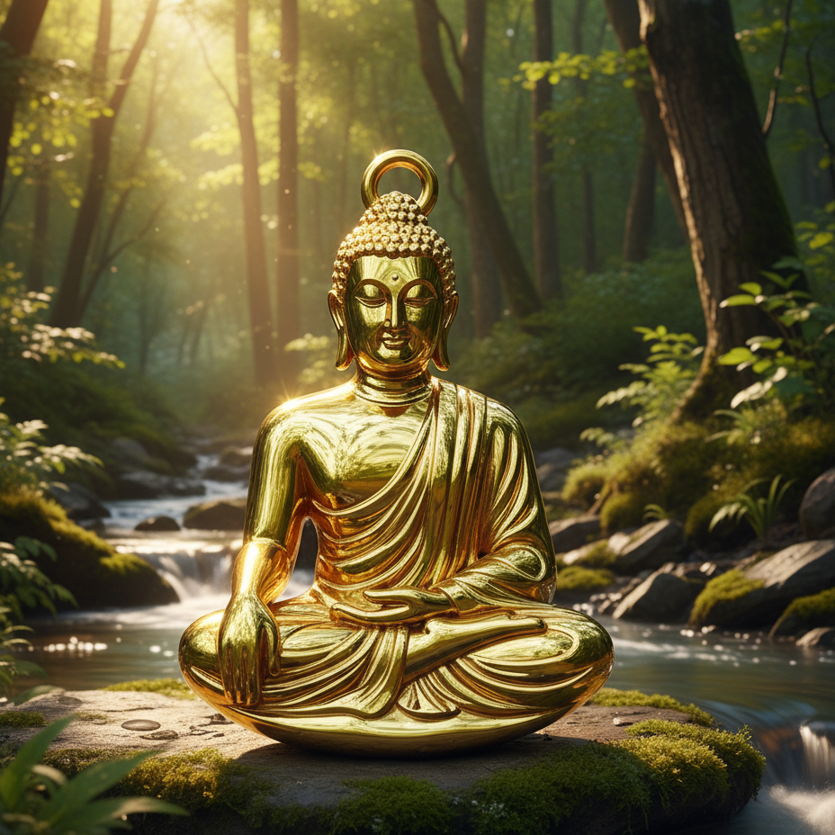 3D Buddha Pendant with Jump Ring – Solid 14K or 18K Gold – Luxury Spiritual Jewelry